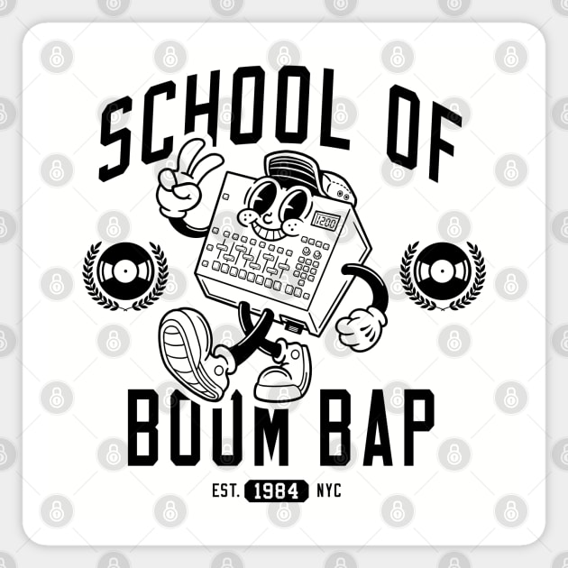 School of Boom Bap Sticker by analogdreamz